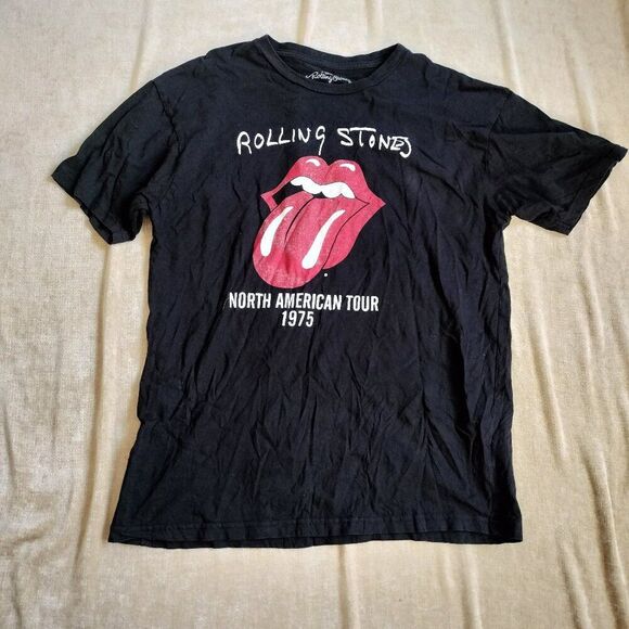 Black Rolling Stones North American Tour Concert Band Tee Size Large - Picture 1 of 5